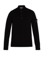 Stone Island Buttoned Wool-blend Sweater