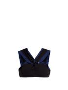 Matchesfashion.com Marysia - Oxford Contrast Trim Bikini Top - Womens - Black Navy