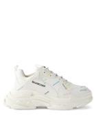 Balenciaga - Triple S Logo-print Faux-leather Trainers - Mens - Multi