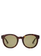 Matchesfashion.com Saint Laurent - Monogram Round Frame Sunglasses - Womens - Tortoiseshell