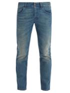 Gucci Tiger-embroidered Mid-rise Tapered-leg Jeans