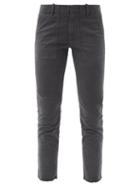 Matchesfashion.com Nili Lotan - Jenna Cropped Cotton-blend Slim-leg Trousers - Womens - Grey Multi