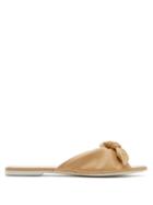 Matchesfashion.com Jil Sander - Leather Knot Front Slides - Womens - Nude