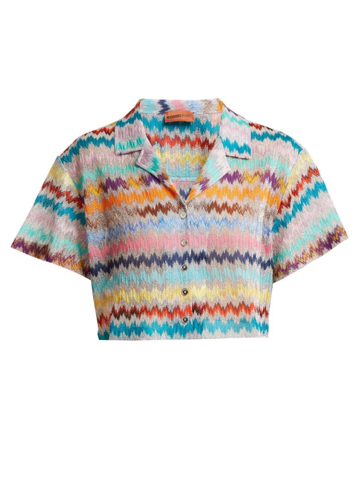 Missoni Mare Zigzag-striped Cropped Top