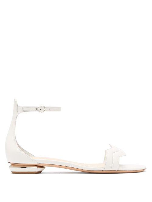 Matchesfashion.com Nicholas Kirkwood - Chevron Quilted Leather Sandals - Womens - White