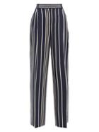 Matchesfashion.com Weekend Max Mara - Pina Trousers - Womens - Navy Multi