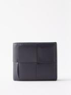 Bottega Veneta - Urban Cassette Intrecciato-leather Bi-fold Wallet - Mens - Navy