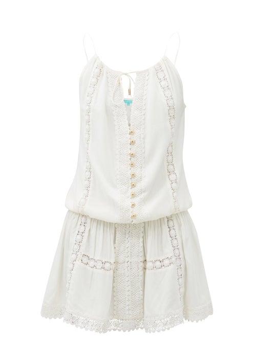 Melissa Odabash - Chelsea Broderie-anglaise Mini Dress - Womens - Cream