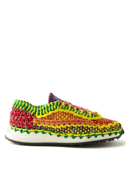 Valentino Garavani - Woven-cord Trainers - Mens - Multi