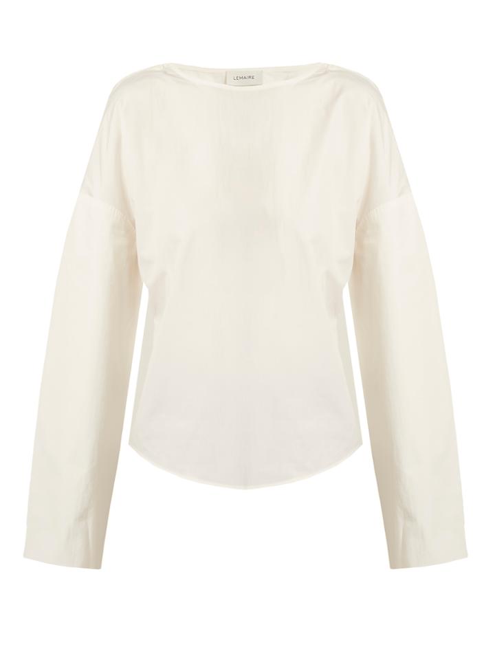Lemaire Curved-hem Cotton-poplin Top