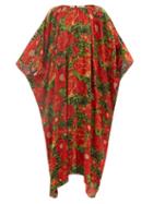 The Vampire's Wife - The Spooky Rose-print Crepe Kaftan - Womens - Red Print
