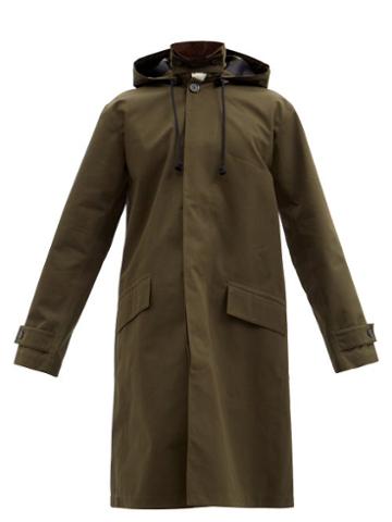 Eye/loewe/nature - Hooded Cotton-blend Overcoat - Mens - Green