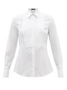 Dolce & Gabbana - Bib-front Stretch-poplin Tuxedo Shirt - Womens - White