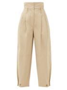 Matchesfashion.com Givenchy - High-rise Taffeta Trousers - Womens - Beige