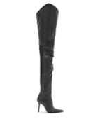 Matchesfashion.com Vetements - Over-the-knee Leather Boots - Womens - Black
