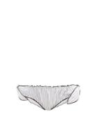 Ladies Lingerie Lug Von Siga - Side-tie Stripe-print Cotton Briefs - Womens - White