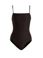 Matchesfashion.com Eres - Presse Square Neck Swimsuit - Womens - Black