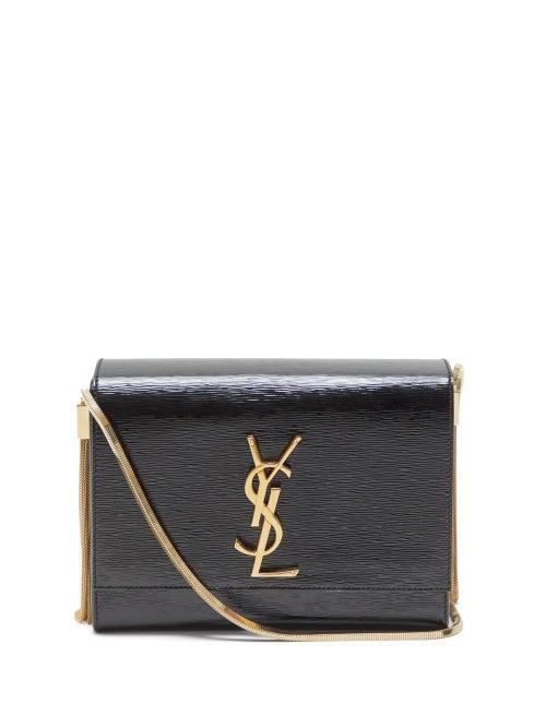 Matchesfashion.com Saint Laurent - Kate Textured Leather Cross Body Bag - Womens - Black
