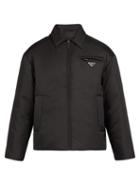 Matchesfashion.com Prada - Logo Plaque Padded Nylon Jacket - Mens - Black