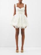 Zimmermann - High Tide Linen-blend Mini Dress - Womens - Ivory