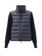 Matchesfashion.com Moncler - Down-padded Virgin-wool And Shell Jacket - Womens - Navy