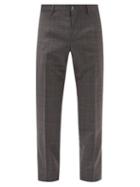 Matchesfashion.com Dolce & Gabbana - Prince Of Wales-check Wool Trousers - Mens - Dark Grey