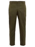 Matchesfashion.com Prada - Cropped Nylon Tailored Trousers - Mens - Green