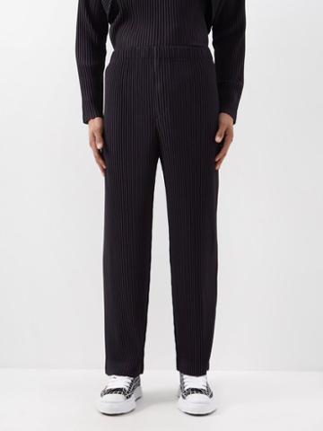 Homme Pliss Issey Miyake - Technical-pleated Jersey Trousers - Mens - Black