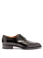 Matchesfashion.com Gucci - Zola Logo-plaque Leather Derby Shoes - Mens - Black