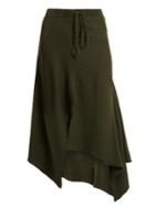 Marques'almeida Asymmetric Ribbed-knit Wool Skirt
