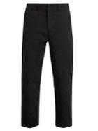 Acne Studios Angus Salt Cropped Cotton Chino Trousers