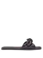 Matchesfashion.com Carlotha Ray - Arielle Knotted Square-toe Satin Slides - Womens - Black