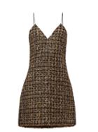 Matchesfashion.com Balmain - Metallic Tweed Mini Dress - Womens - Gold Multi