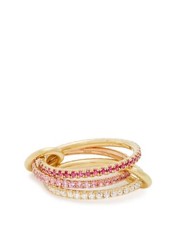 Matchesfashion.com Spinelli Kilcollin - Aurora Diamond, Sapphire, Ruby & Gold Ring - Womens - Multi