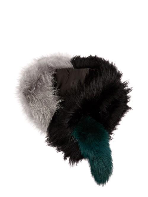 Charlotte Simone Popsicle Raccoon And Fox-fur Scarf