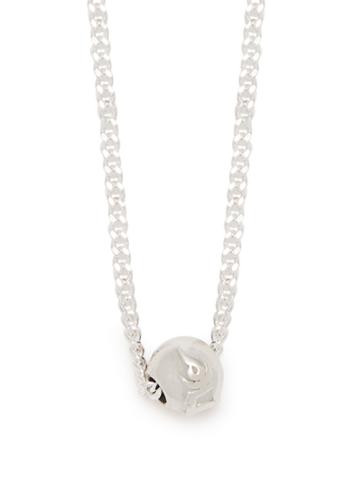 Black Dakini Bead-embellished Sterling-silver Necklace