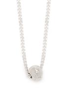 Black Dakini Bead-embellished Sterling-silver Necklace