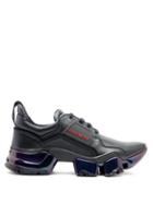 Matchesfashion.com Givenchy - Jaw Raised Sole Iridescent Leather Trainers - Mens - Black
