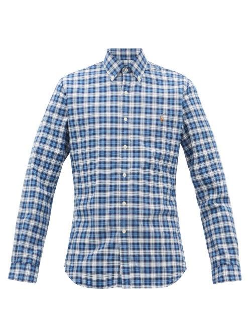 Matchesfashion.com Polo Ralph Lauren - Slim-fit Checked Cotton Shirt - Mens - Blue Multi