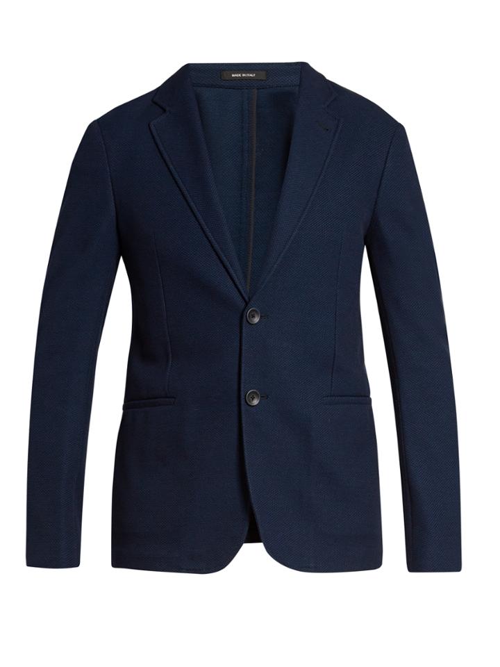Giorgio Armani Notch-lapel Single-breasted Cotton Blazer