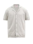 Matchesfashion.com Orlebar Brown - Coleman Lattice-knit Cardigan - Mens - Grey