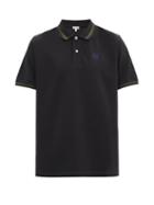 Matchesfashion.com Loewe - Anagram-embroidered Cotton Polo Shirt - Mens - Black