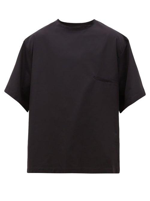 Matchesfashion.com Lemaire - Cotton Poplin T Shirt - Mens - Navy