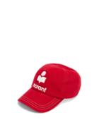 Matchesfashion.com Isabel Marant - Tyron Logo-embroidered Canvas Baseball Cap - Womens - Red