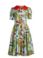 Dolce & Gabbana Carrot And Car-print Round-neck Dress