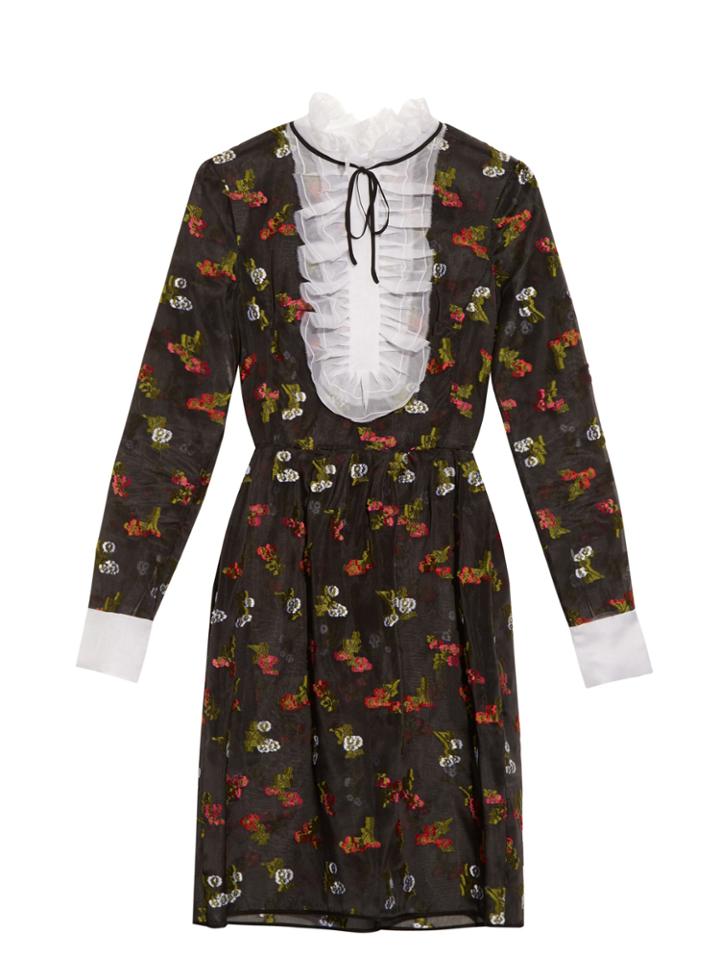 Erdem Katy Fil Coup Silk Dress