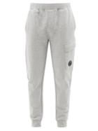 C.p. Company - Goggle-lens Fleeceback Cotton-jersey Track Pants - Mens - Grey