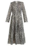 Matchesfashion.com On The Island - Skala Animal Print Cotton Dress - Womens - White Multi