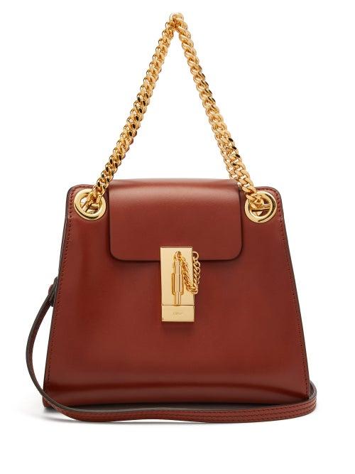 Matchesfashion.com Chlo - Annie Small Leather Cross Body Bag - Womens - Dark Brown