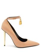 Tom Ford - Padlock Point-toe Leather Pumps - Womens - Nude